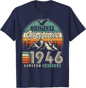 Original 1946 Vintage Birthday 80 Years Women T-Shirt - T-Shirt | Navy