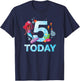 Disney Junior’s Ariel Fifth Birthday 5 Years Old Today T-Shirt - T-Shirt | Navy