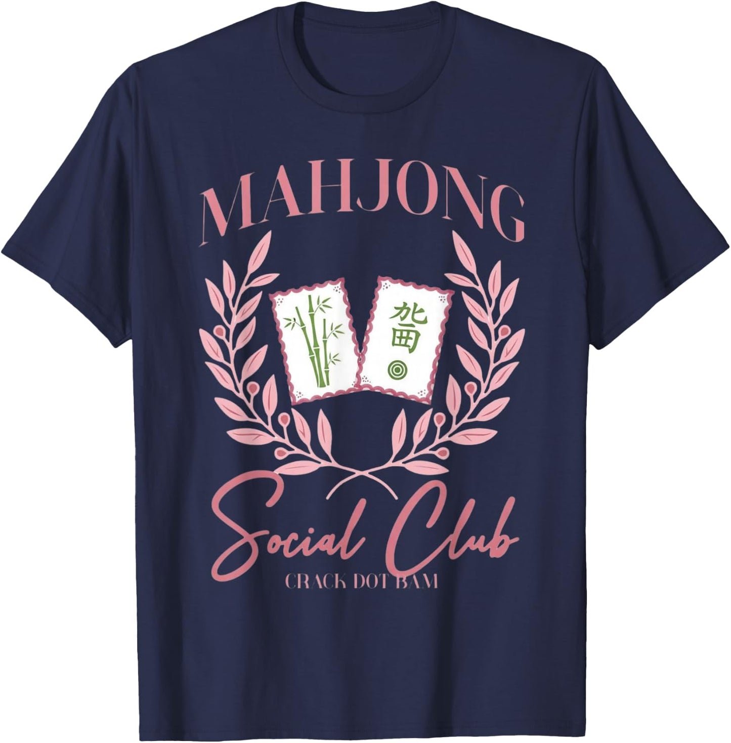 Crack dot bam Mahjong T-Shirt - T-Shirt | Navy