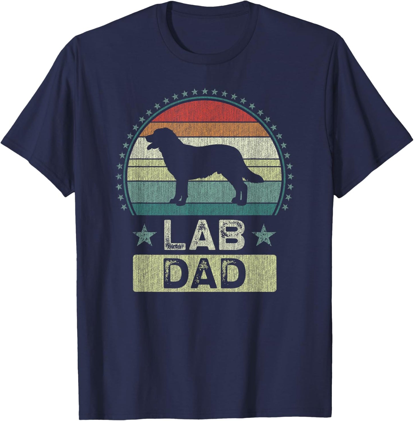 Lab Dad, Father's Day, Labrador Retriever Father T-Shirt - T-Shirt | Navy