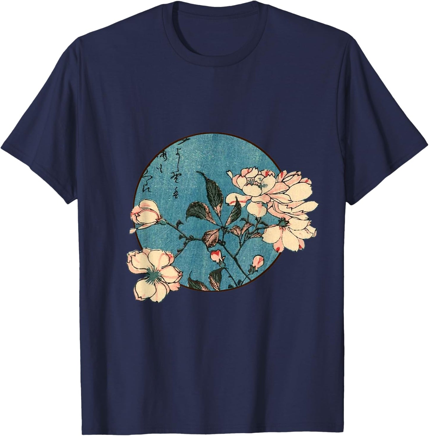 Hiroshige Sakura Cherry Blossom T-Shirt - T-Shirt | Navy