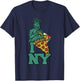 I Love New York Pizza Statue of Liberty USA America Food T-Shirt - T-Shirt | Navy