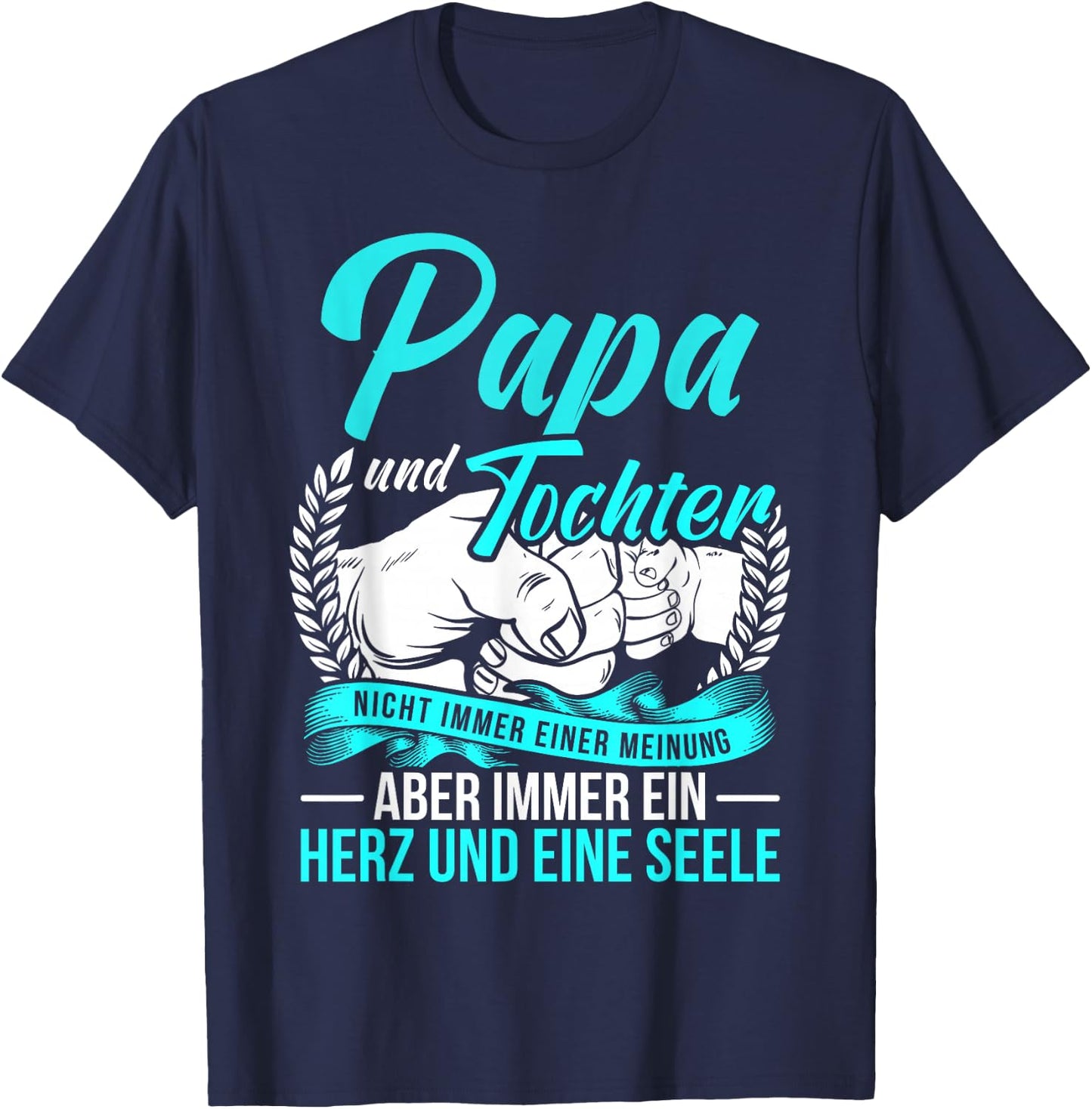 Dad and Daughter Father Daughter Partner Look Saying Father's Day , black T-Shirt - T-Shirt | Navy