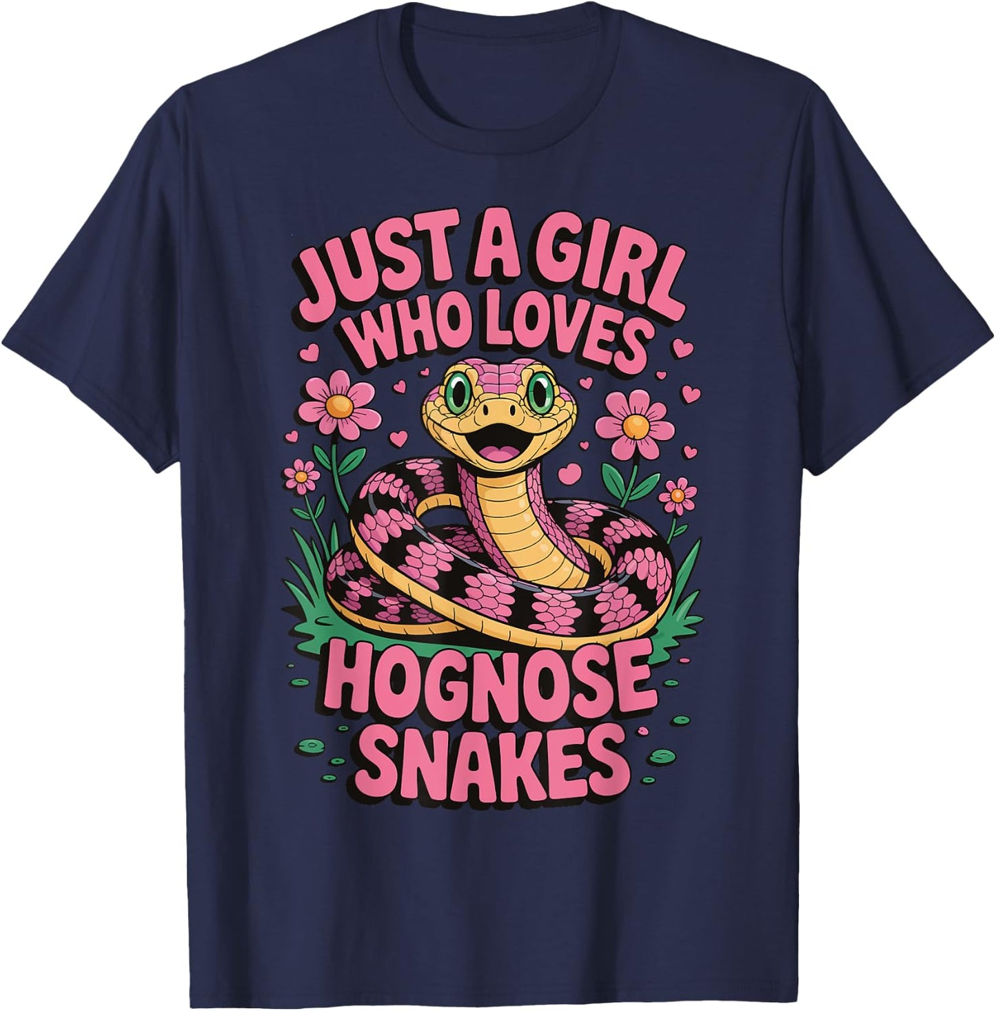 Just A Girl Who Loves Hognose Snakes T-Shirt - T-Shirt | Navy