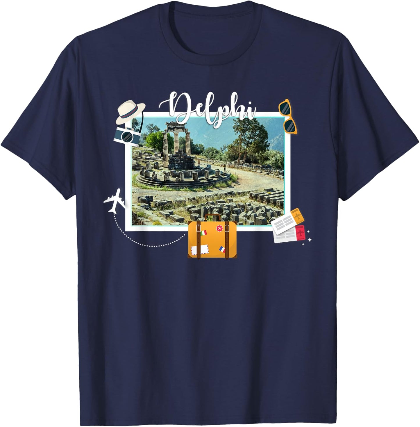 Greece Souvenir Vacation Travel Greece Delphi T-Shirt - T-Shirt | Navy
