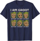 Marvel I Am Groot Guardians of The Galaxy Moods of Groot T-Shirt - T-Shirt | Navy