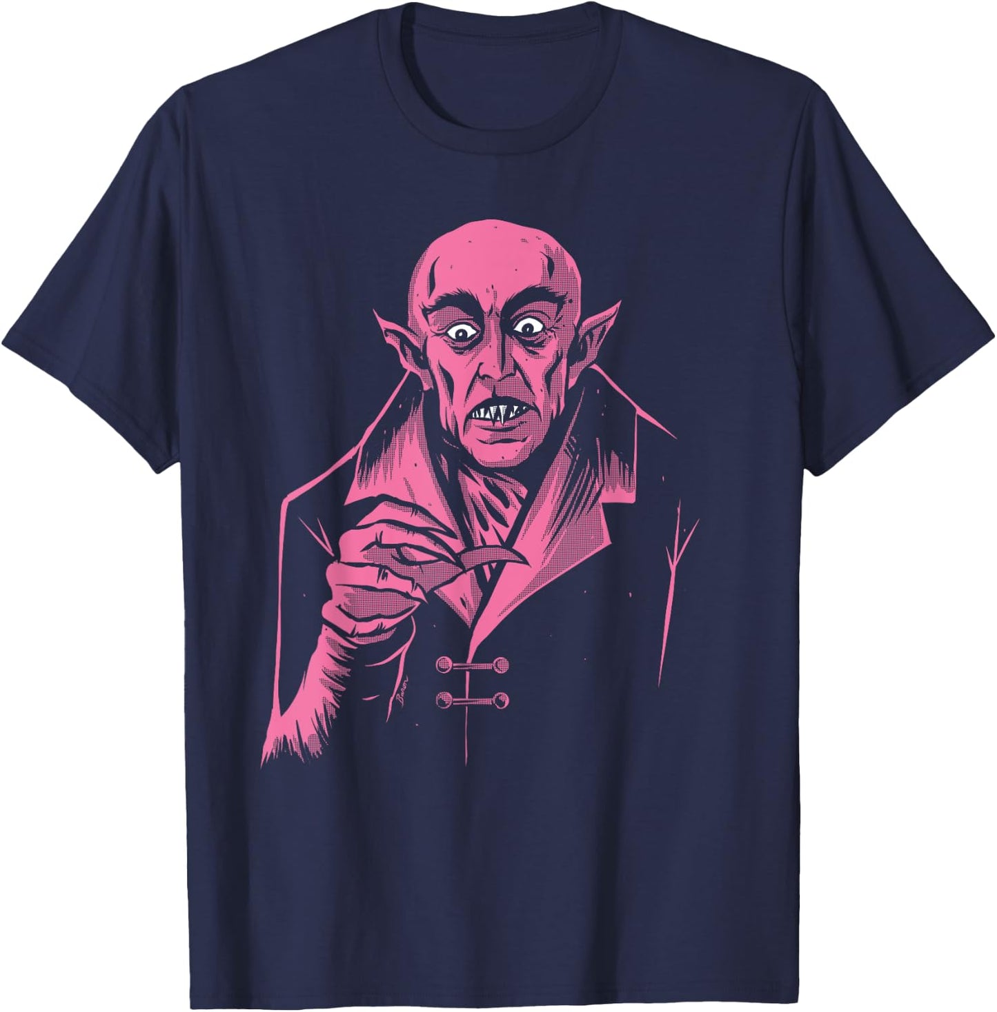 Vampire Nosferatu Monster Dracula Halloween T-Shirt - T-Shirt | Navy