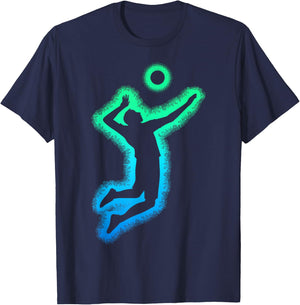 Volleyball Volleyball Kids Man , Black, S T-Shirt - T-Shirt | Navy