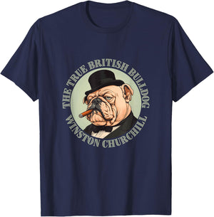 Winston Churchill – Véritable bouledogue britannique – Histoire britannique T-Shirt - T-Shirt | Navy