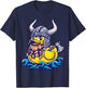Viking Rubber Duck Funny Norse T-Shirt - T-Shirt | Navy