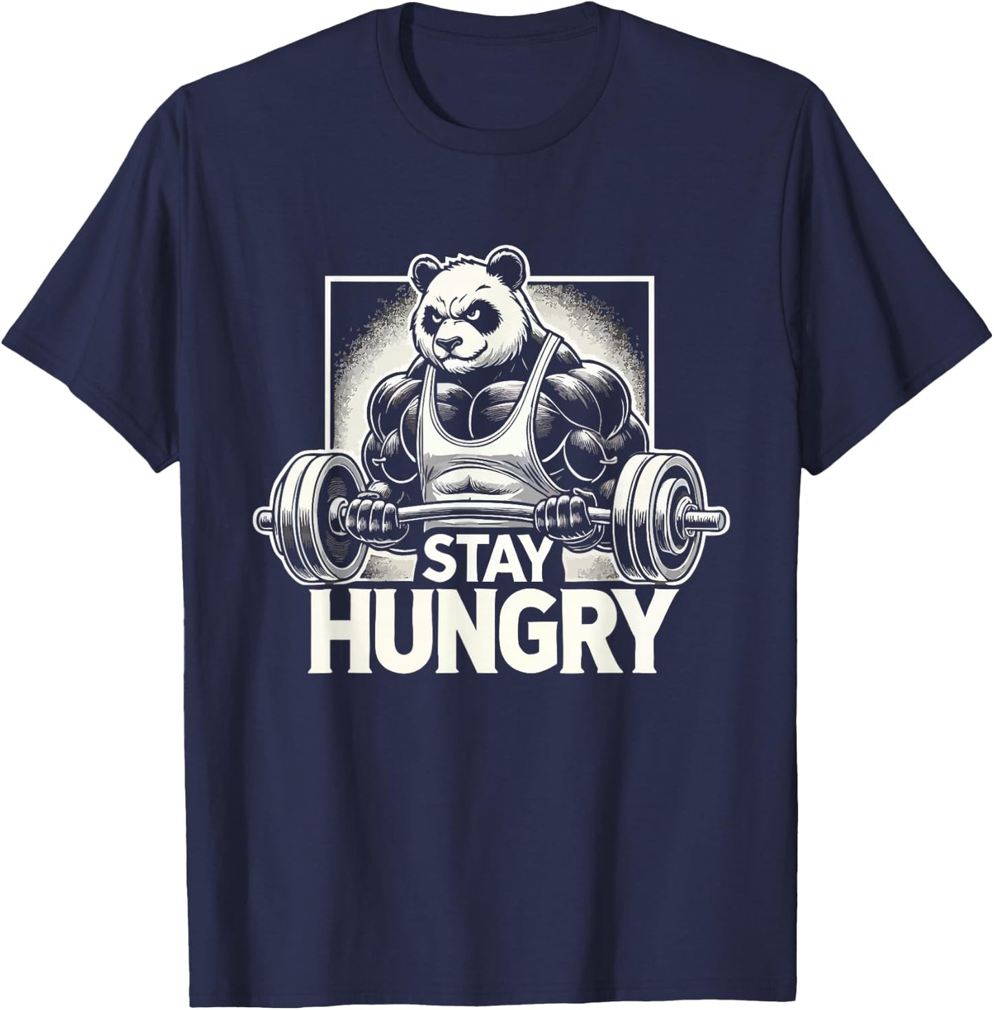 Panda - Anime Bodybuilding Gym Workout Fitness Motivation T-Shirt - T-Shirt | Navy