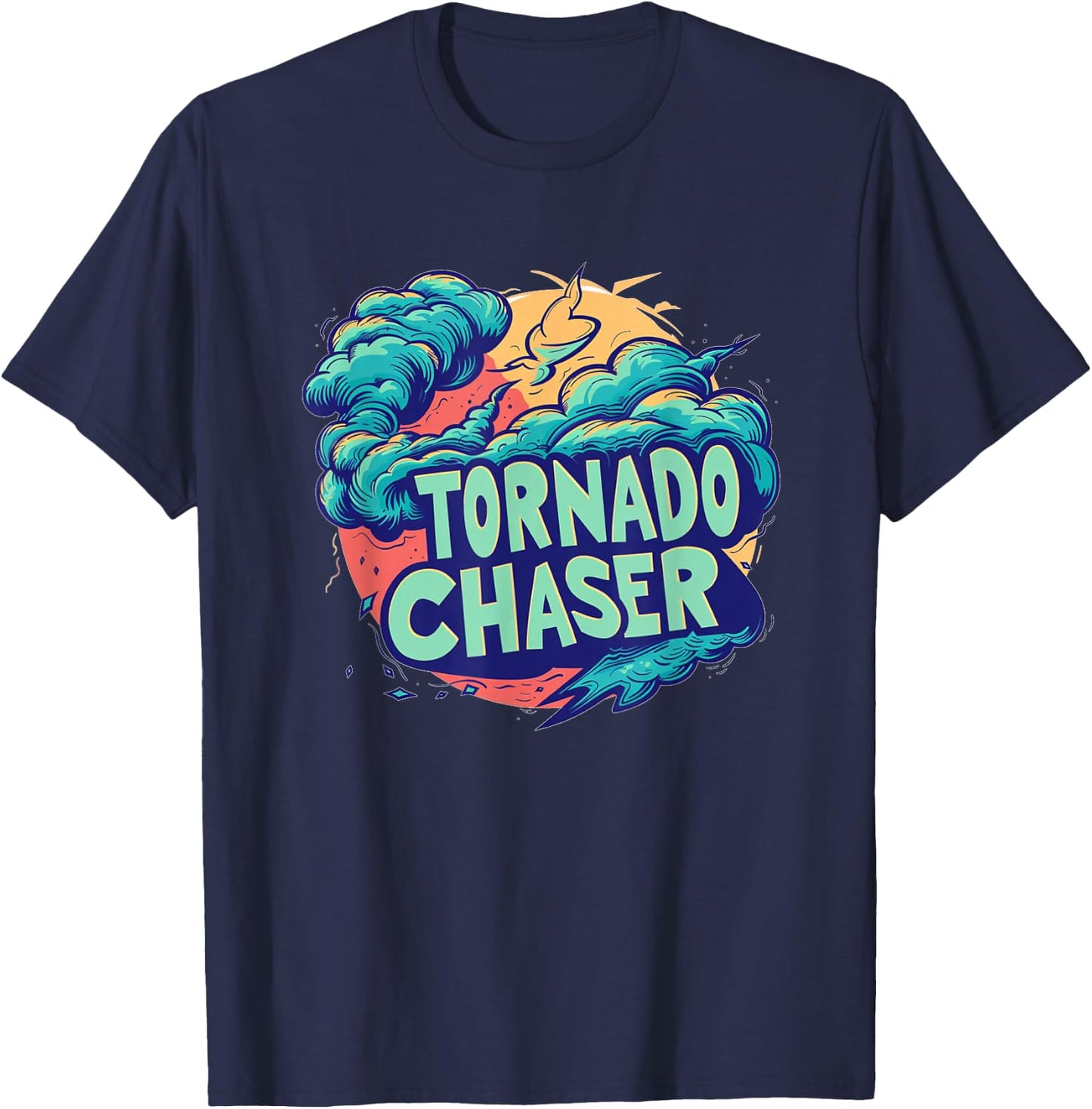 Storm Weather with this cool Tornado Chaser Costume T-Shirt - T-Shirt | Navy