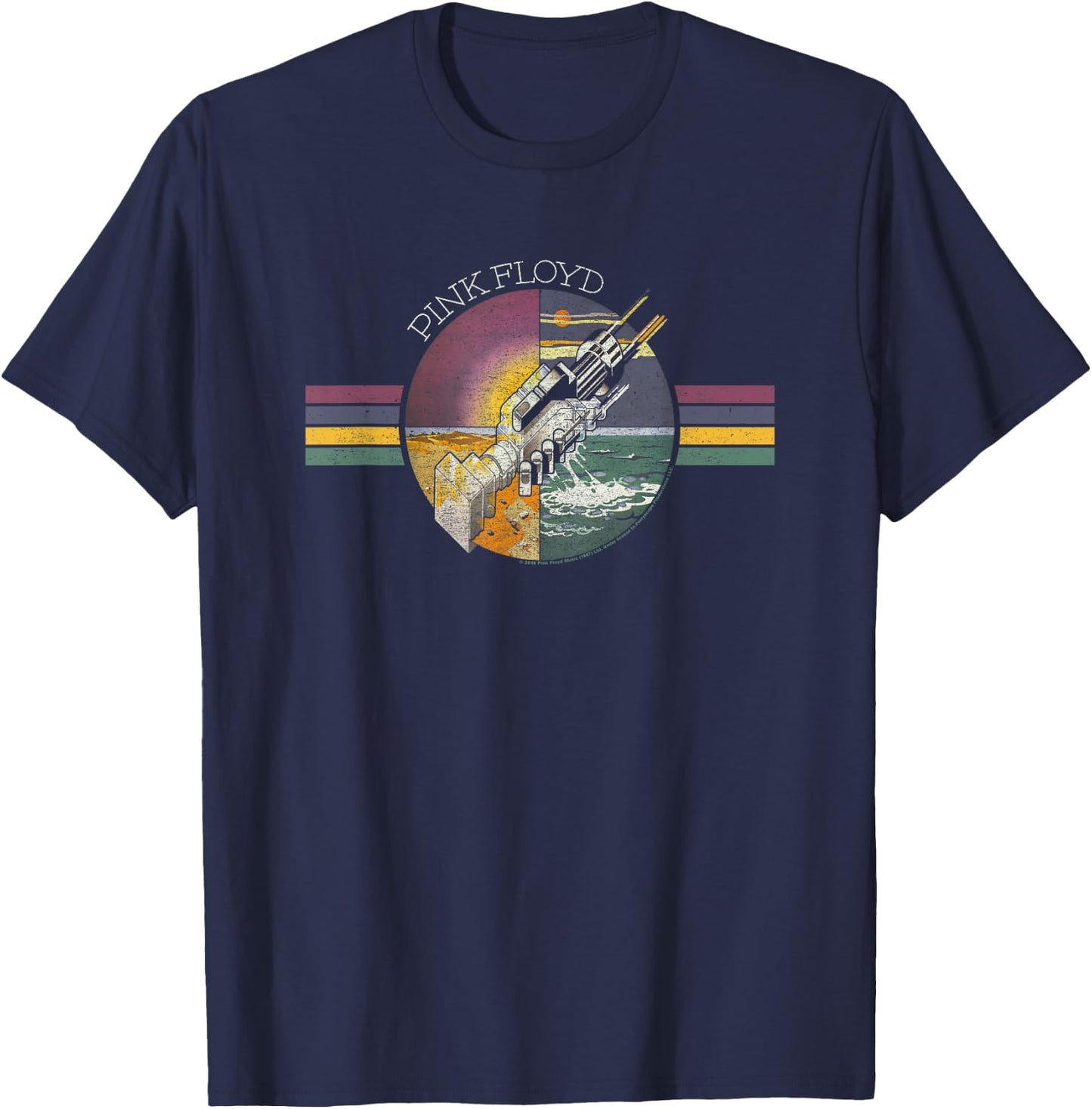 PINK FLOYD WELCOME TO THE MACHINE , Black, S T-Shirt - T-Shirt | Navy