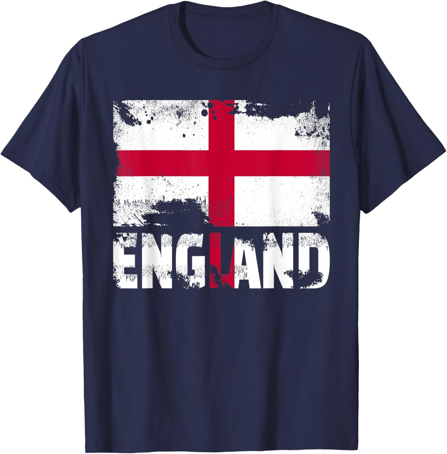 England Flagge Vintage Used-Englisch-Grunge Travel T-Shirt - T-Shirt | Navy