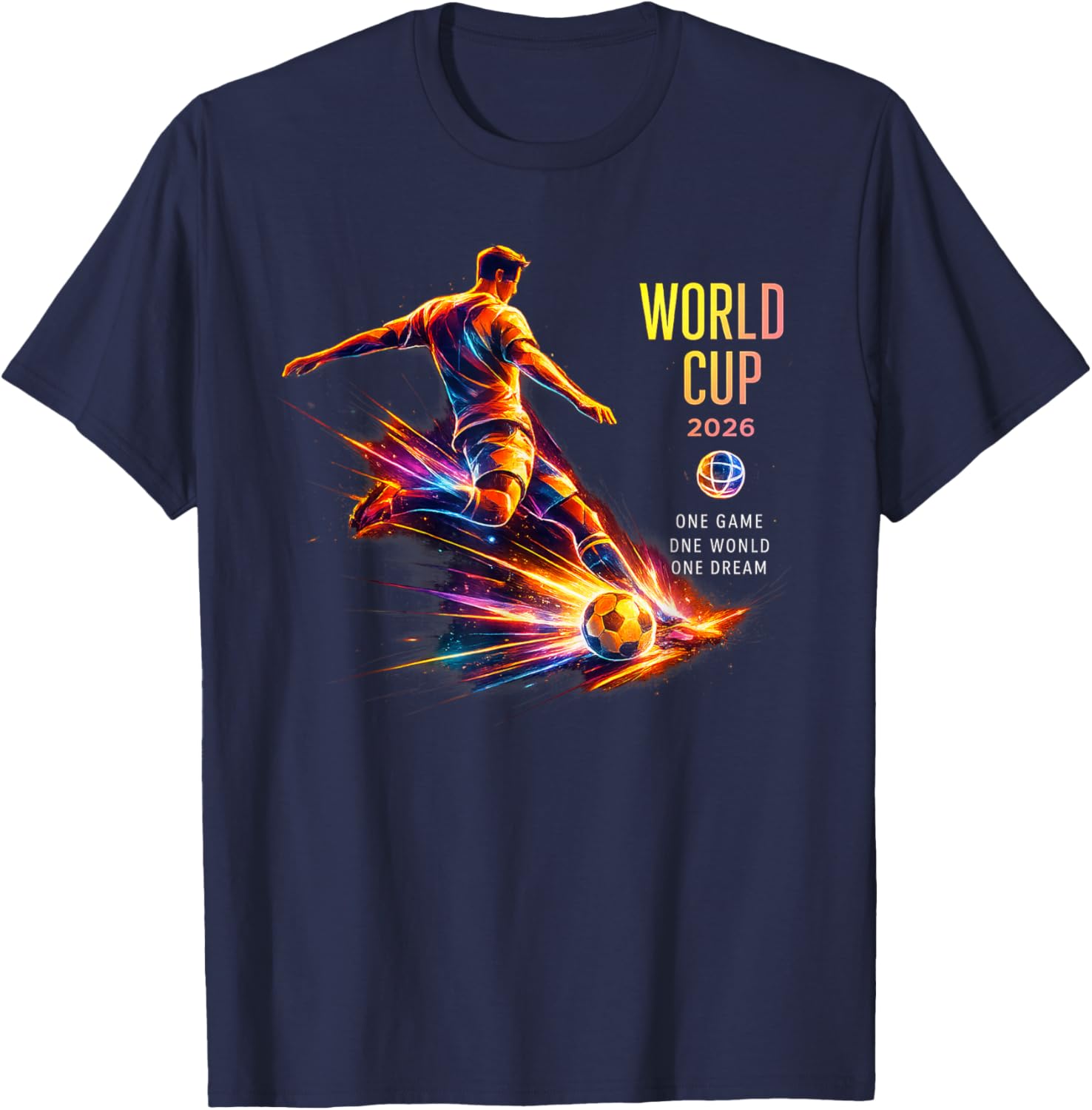 Fußball - WM 2026 One Game World Dream, farbig T-Shirt - T-Shirt | Navy