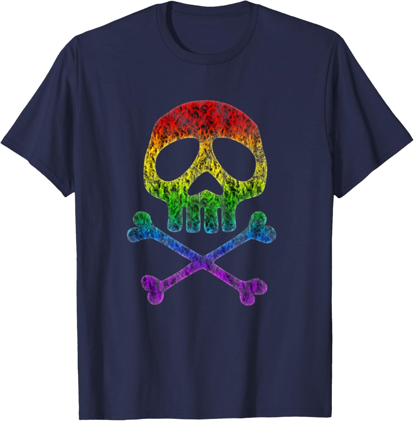 Skull Space Pirate Captain Crossbones Halloween Party T-Shirt - T-Shirt | Navy