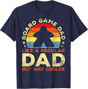 Board Game Dad Board Gamer Father Board Games , Black, S T-Shirt - T-Shirt | Navy