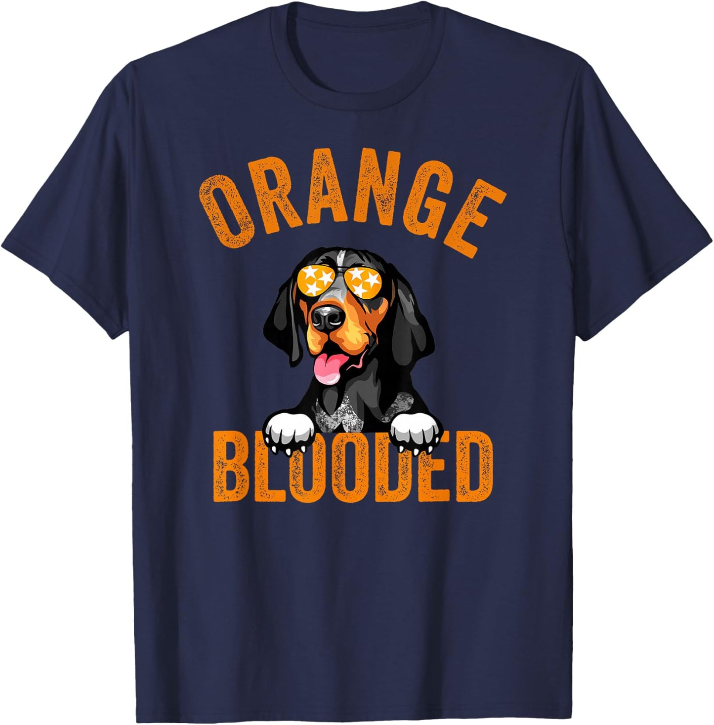 Orange Blooded Tennessee Hound Native Home. TN Dog Lovers Women Girls Kids T-Shirt - T-Shirt | Navy