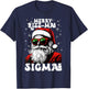 Merry Rizz Mas Sigmas Funny Gen Alpha X-Mas Santa Christmas T-Shirt - T-Shirt | Navy