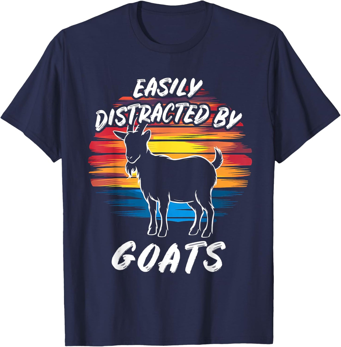 Goat Lover Farming Nature Farmer Gift | & T-Shirt - T-Shirt | Navy