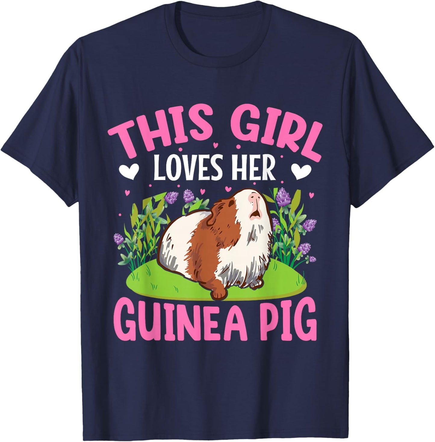 This Girl Loves Her Guinea Pig T-Shirt - T-Shirt | Navy
