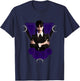 Wednesday Black Dahlias and Moons T-Shirt - T-Shirt | Navy