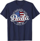 My Favorite People Call Me Dada USA Flag Stamp Fathers Day T-Shirt - T-Shirt | Navy