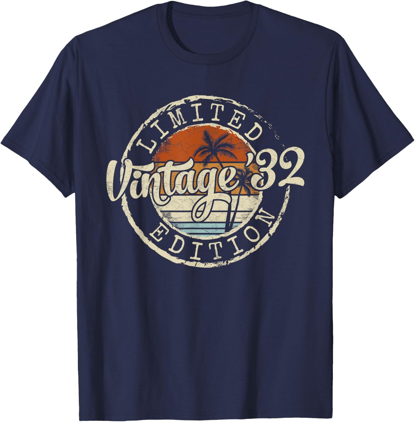 Vintage 1932 93rd Birthday Gifts Women 93 Year Old T-Shirt - T-Shirt | Navy