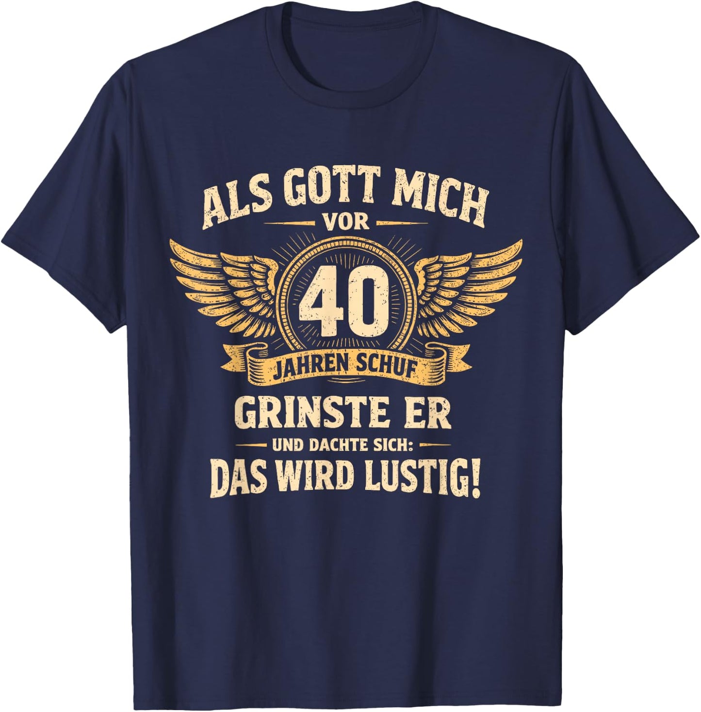 40. Geburtstag Mann Frau 40 Jahre Deko 1986 Geschenk Lustig T-Shirt - T-Shirt | Navy