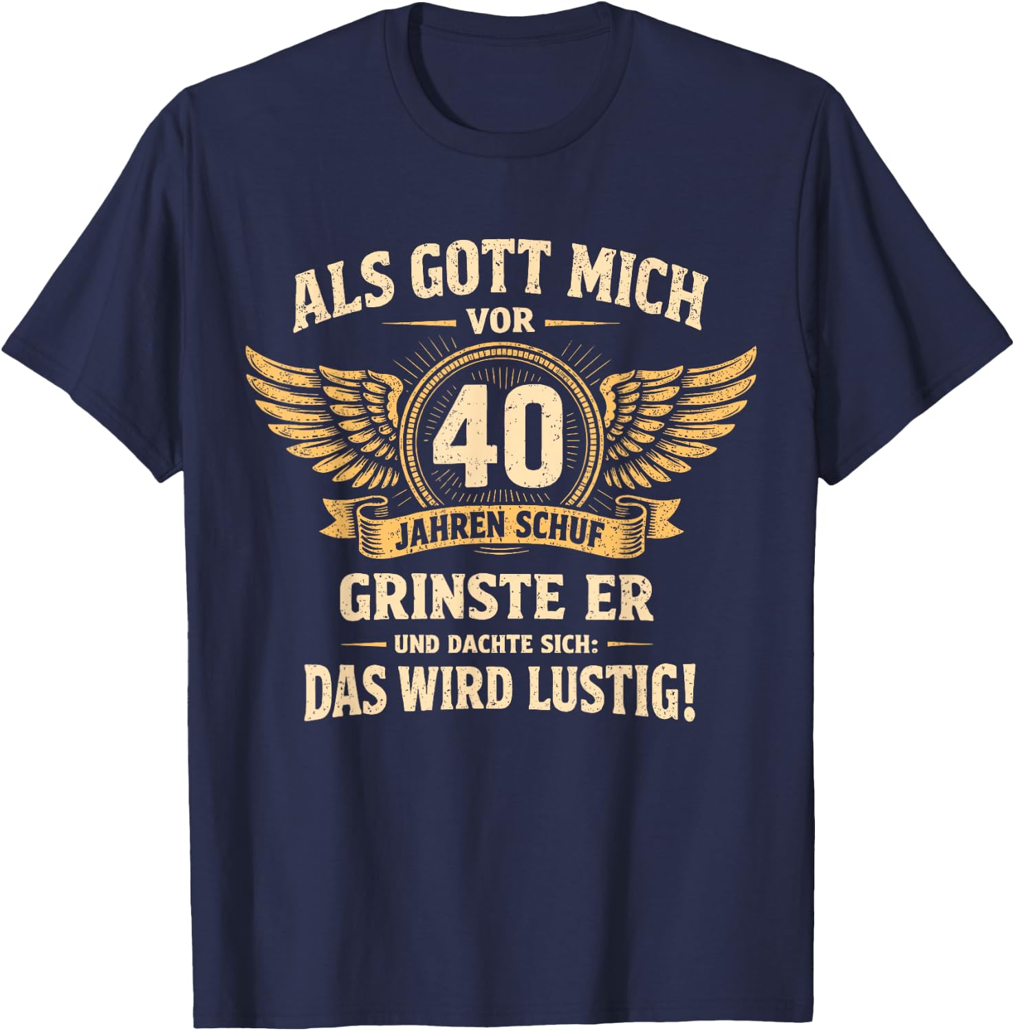 40. Geburtstag Mann Frau 40 Jahre Deko 1986 Geschenk Lustig T-Shirt - T-Shirt | Navy