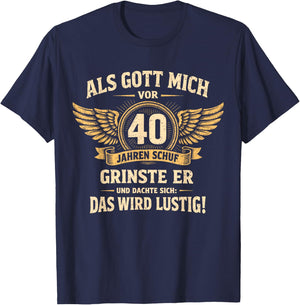 40. Geburtstag Mann Frau 40 Jahre Deko 1986 Geschenk Lustig T-Shirt - T-Shirt | Navy
