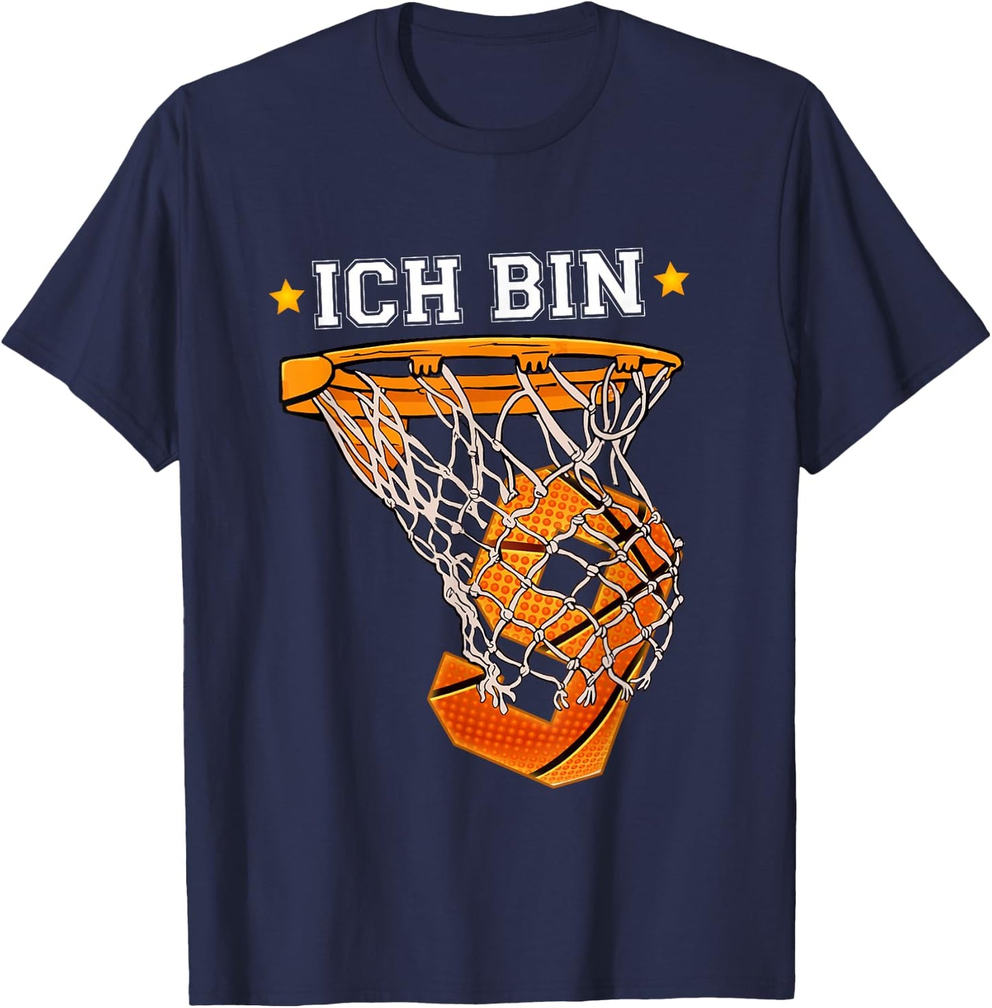 I Am 9 Basketball Boy Girl 9 Years 9th Birthday , black T-Shirt - T-Shirt | Navy