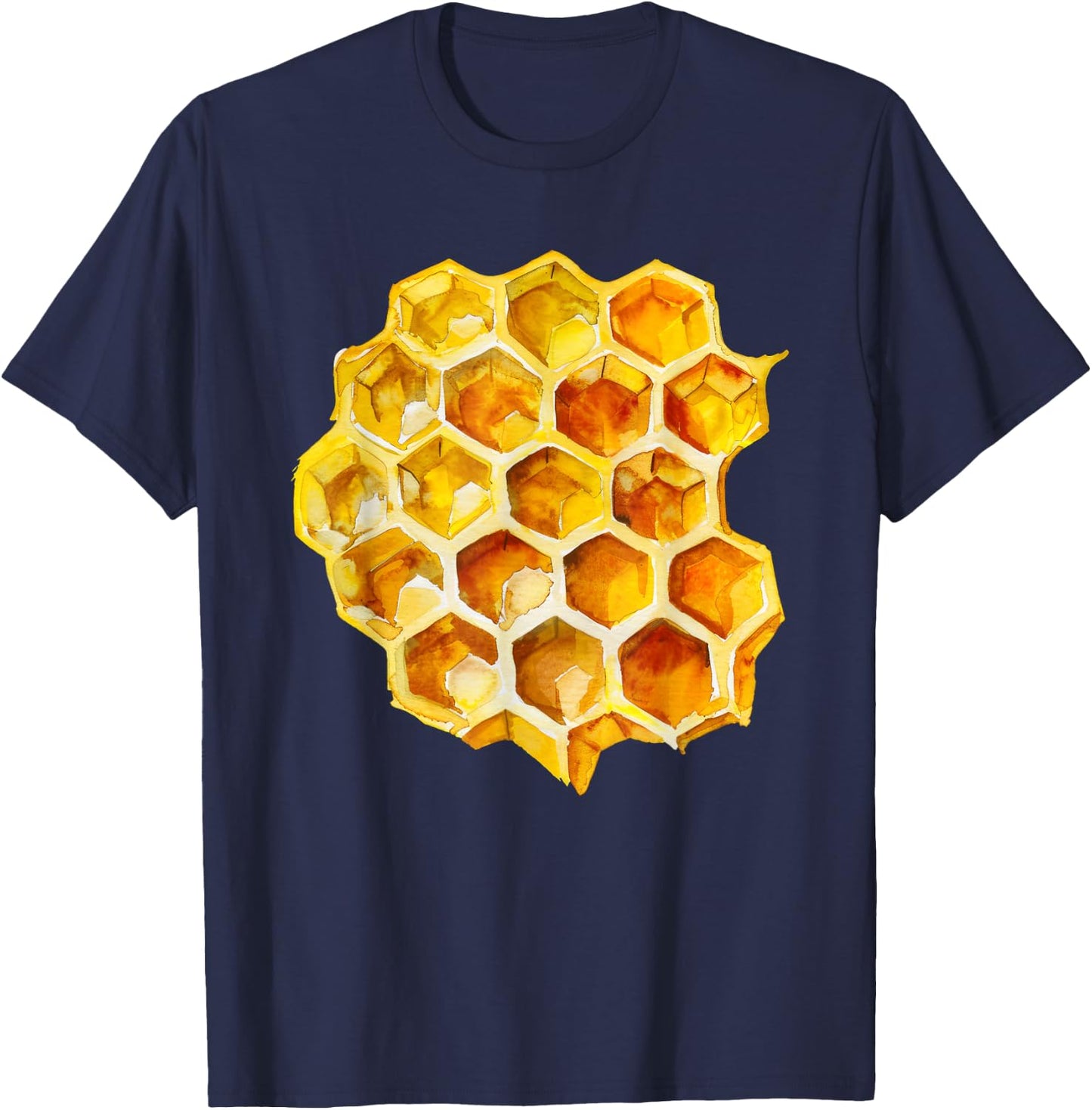 Honeycomb Hexagon T-Shirt - T-Shirt | Navy