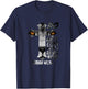 Christian Religious Bible Verse Sayings Lion Fear Scripture T-Shirt - T-Shirt | Navy