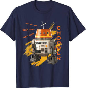 Star Wars Ahsoka Rebels Chopper Droid Speak Wah Wah Wah T-Shirt - T-Shirt | Navy