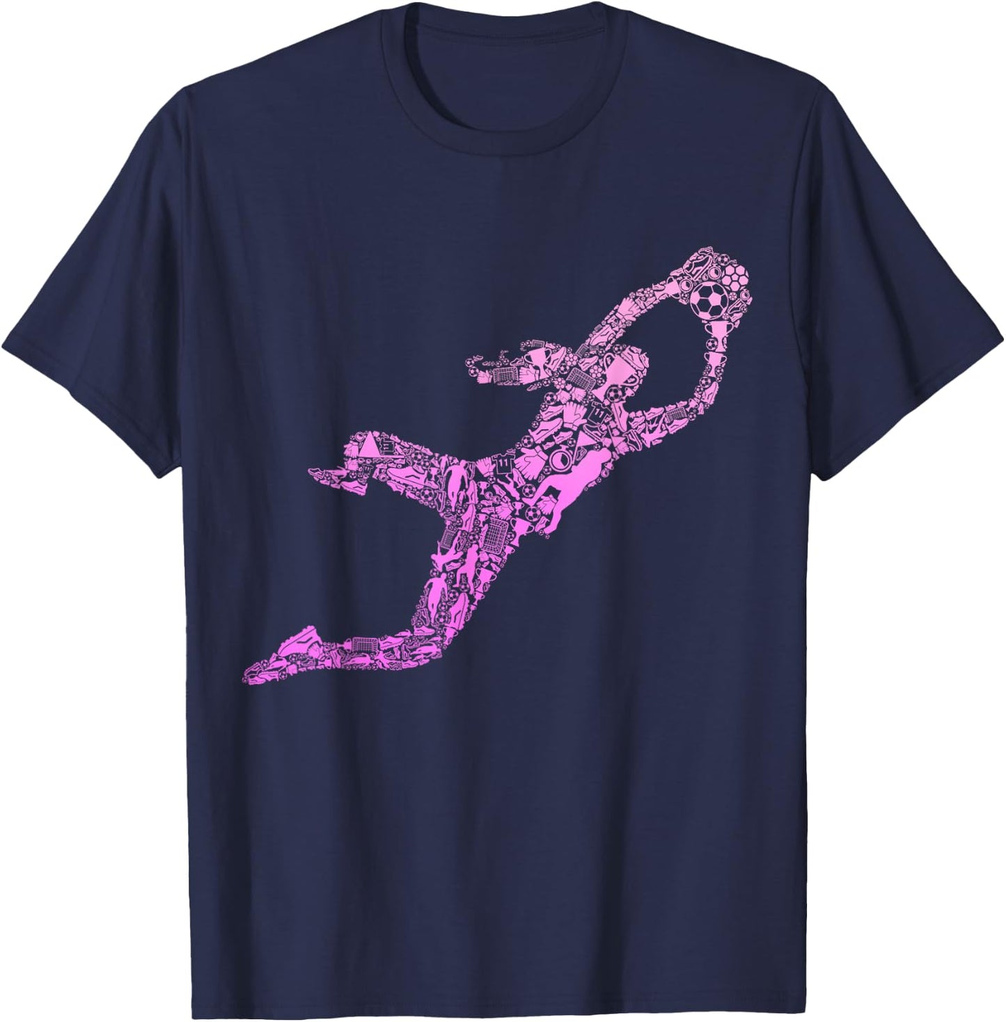 Fußball Torwart Torhüter Mädchen Fußballerin Frauen Damen T-Shirt - T-Shirt | Navy