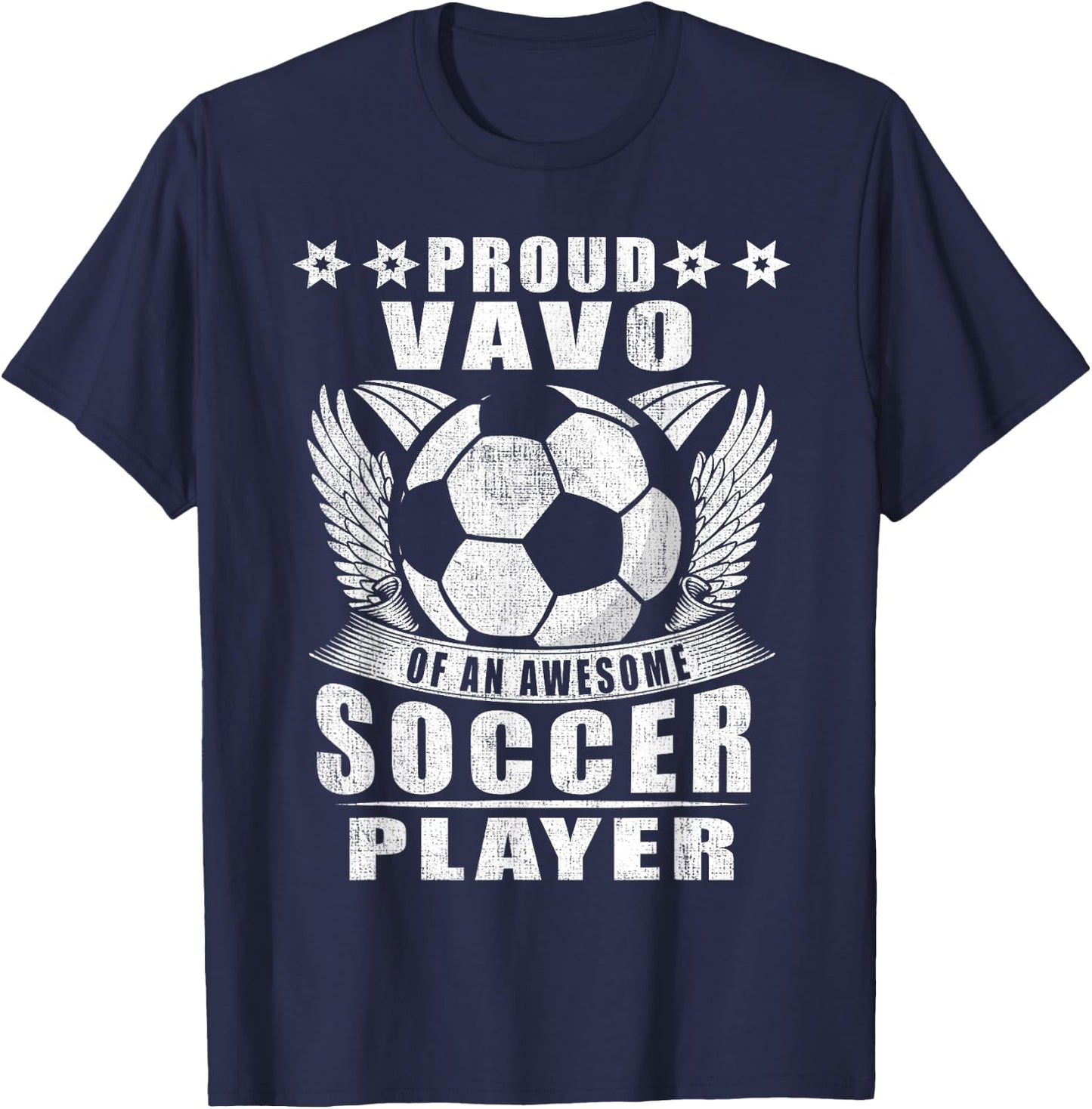 Proud Vavo Of An Awesome Soccer Player Soccer Vavo T-Shirt - T-Shirt | Navy