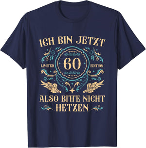 Men's 60 Years Old 60s Dad 60th Birthday , black T-Shirt - T-Shirt | Navy