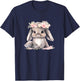Adorable Watercolor Baby Easter Bunny Graphic Girls And Women , grey T-Shirt - T-Shirt | Navy