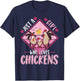 Just a Girl who Loves Chickens Girl Farmer T-Shirt - T-Shirt | Navy