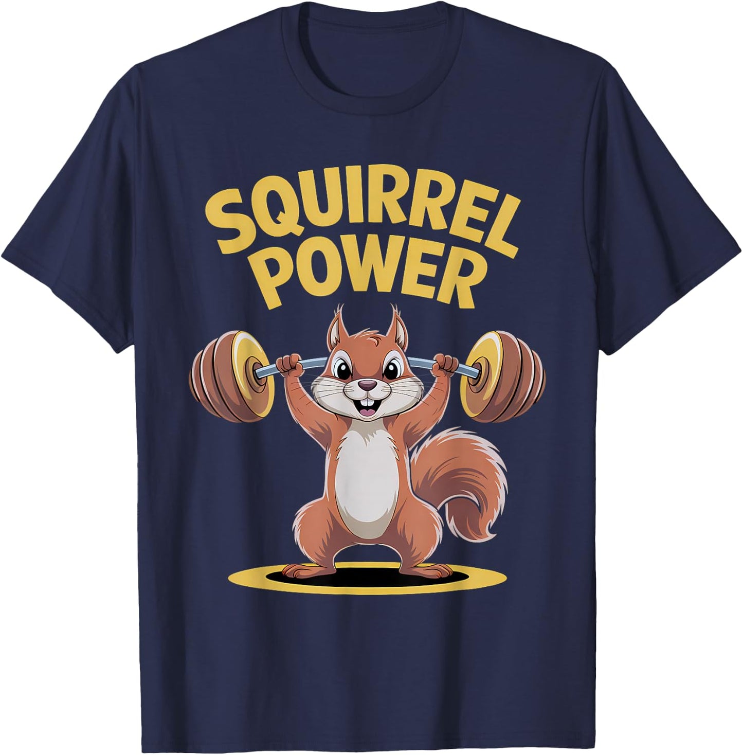 Squirrel Power Funny Strength Gym Weight Lifting Men T-Shirt - T-Shirt | Navy