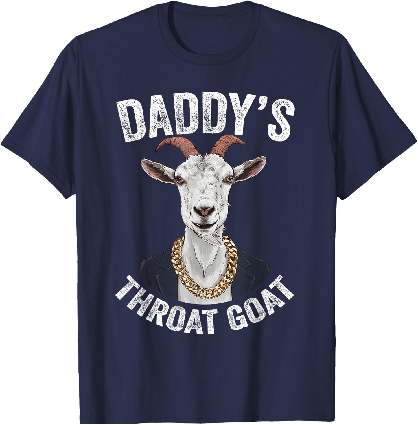 Daddy's Throat Goat T-Shirt - T-Shirt | Navy