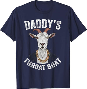 Daddy's Throat Goat T-Shirt - T-Shirt | Navy
