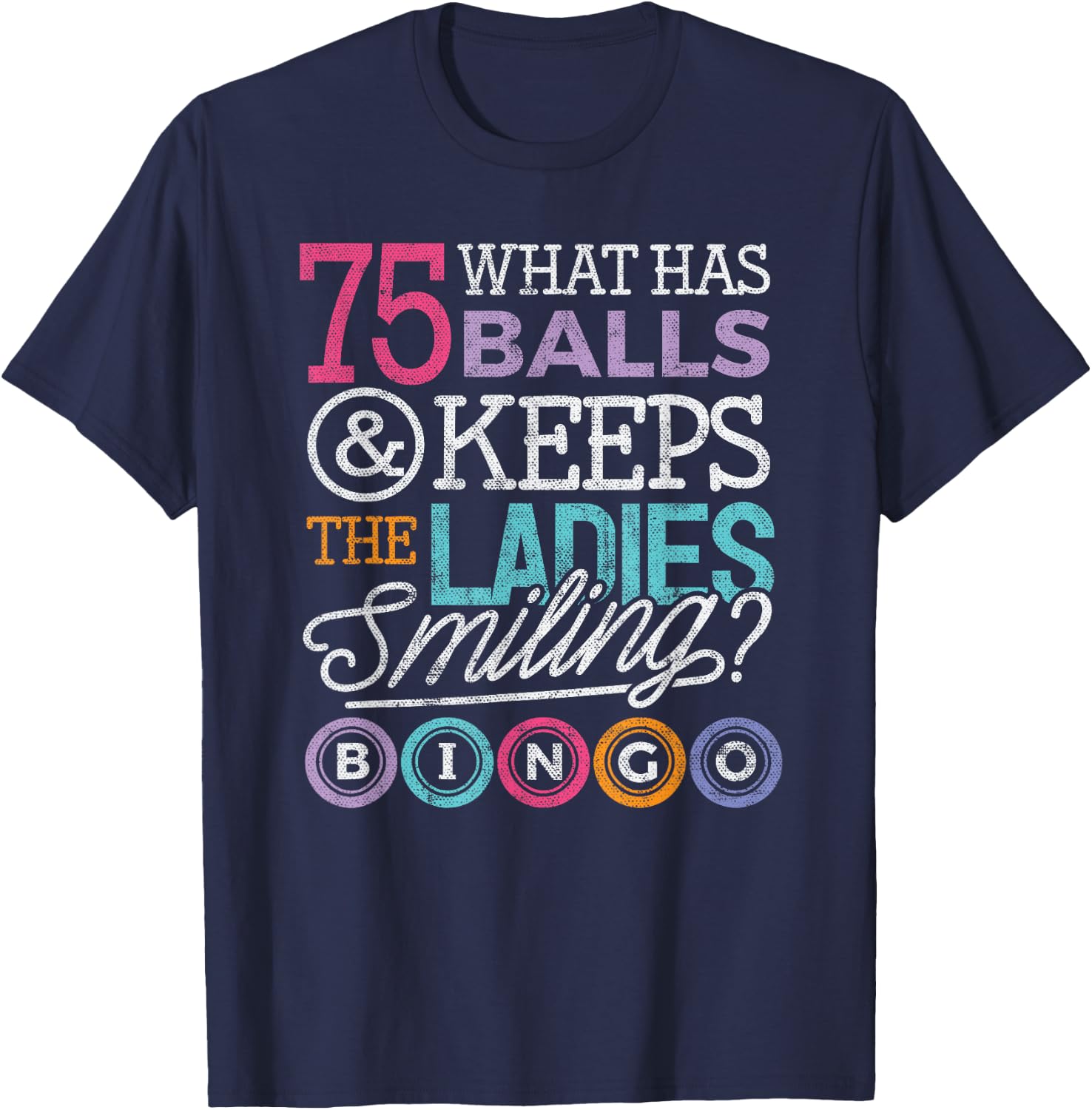 Funny Bingo Shirts Men Women Bingo Lover Grandma T-Shirt - T-Shirt | Navy