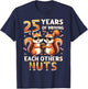 25 Years Of Driving Each Other Nuts Squirrel Couple Matching T-Shirt - T-Shirt | Navy