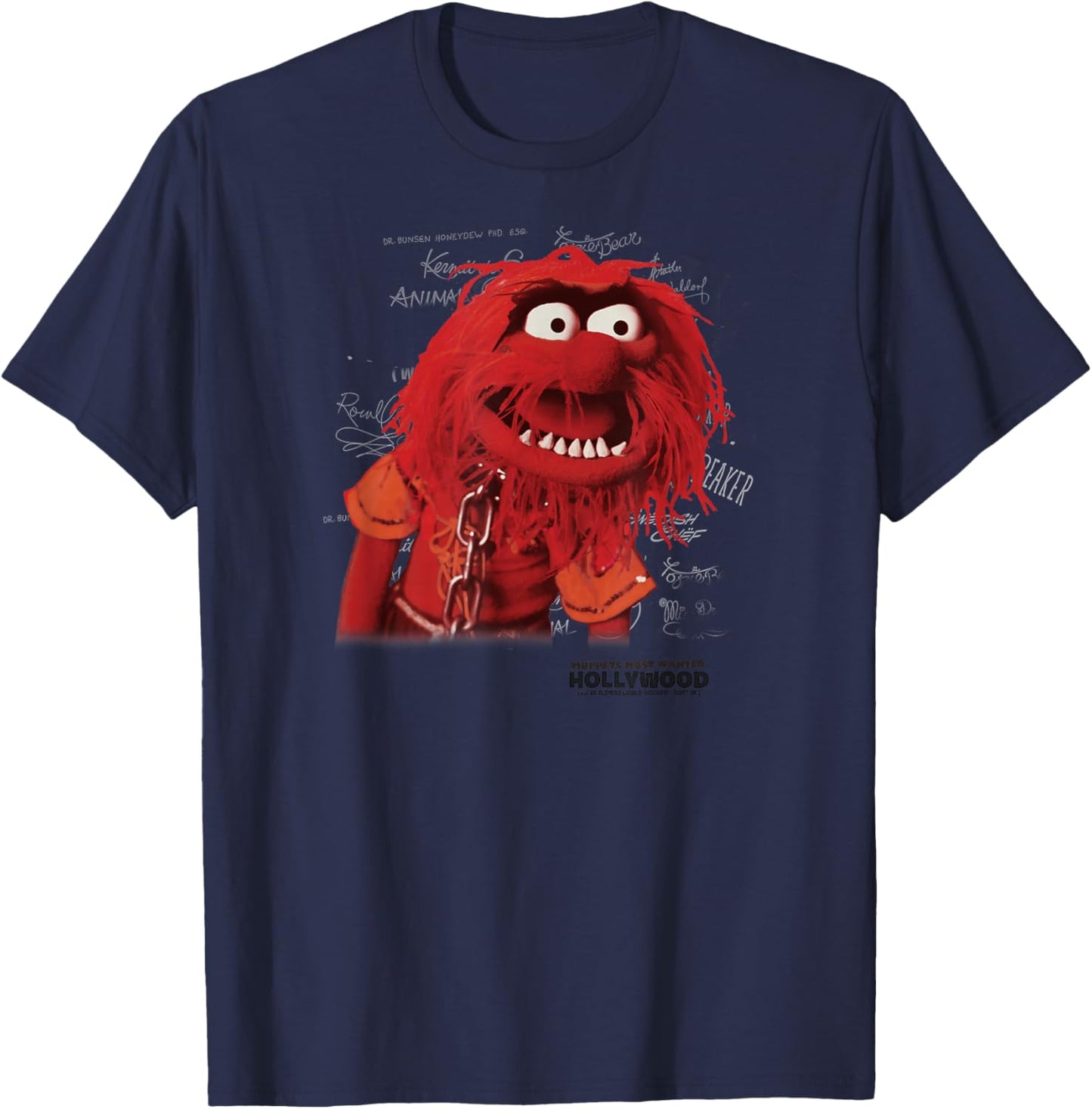 Disney The Muppets Animal Red Monster Vintage Classic T-Shirt - T-Shirt | Navy