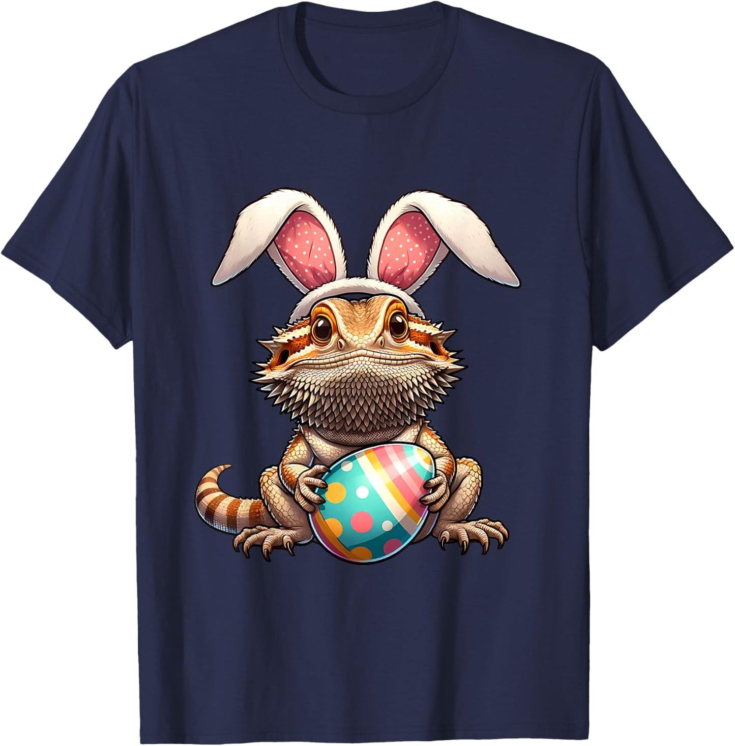 Easter Bearded Dragon Pets Pet Egg Eggs Bunny Rabbits T-Shirt - T-Shirt | Navy