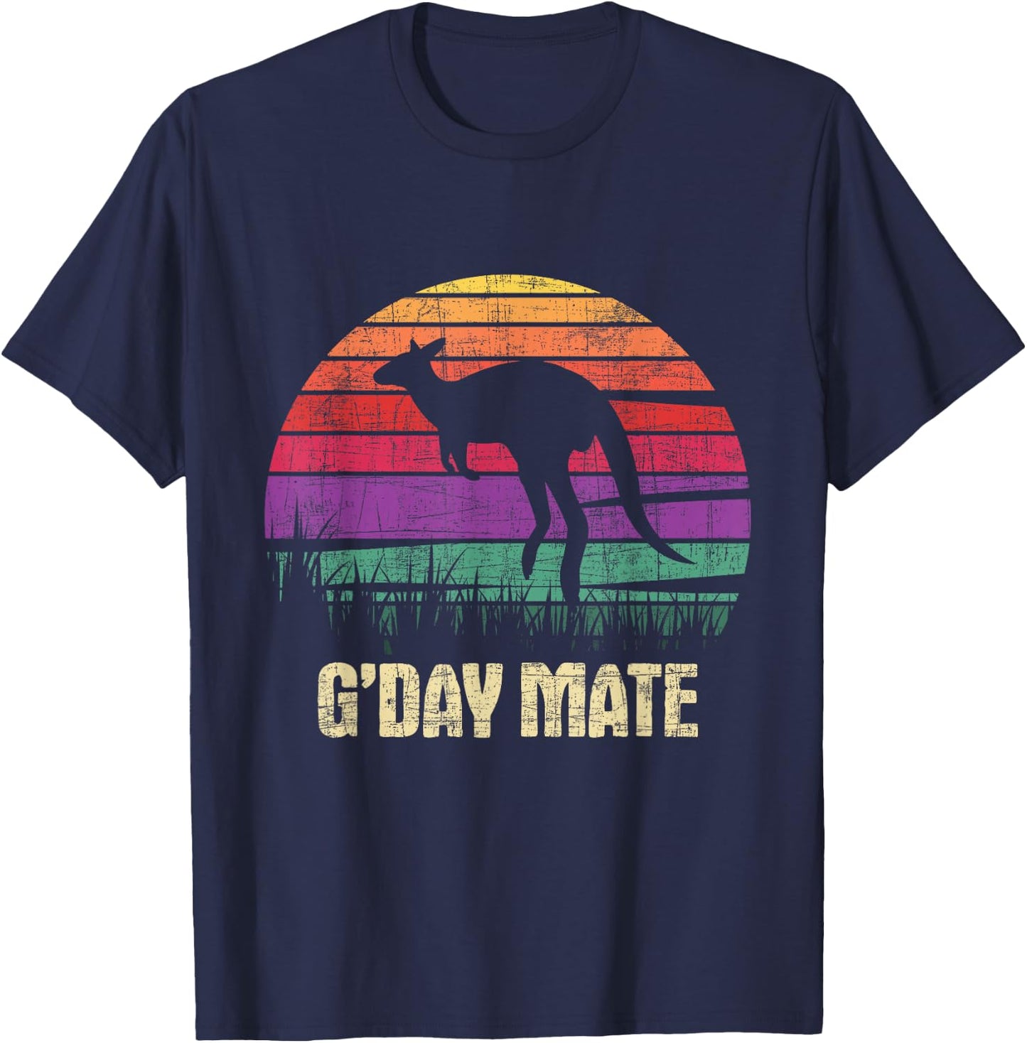 G'day Mate - Kangaroo Zookeeper Animal Lover Australia Pride T-Shirt - T-Shirt | Navy