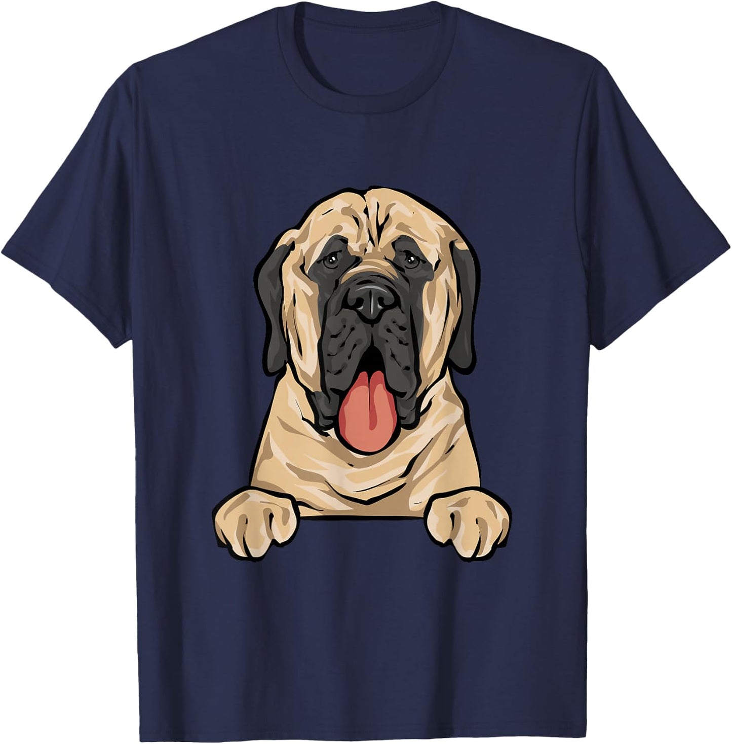 Mastiff Dog English Mastiff T-Shirt - T-Shirt | Navy