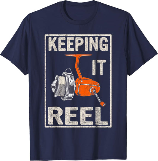 Keeping It Reel - Fishing T-Shirt - T-Shirt | Navy